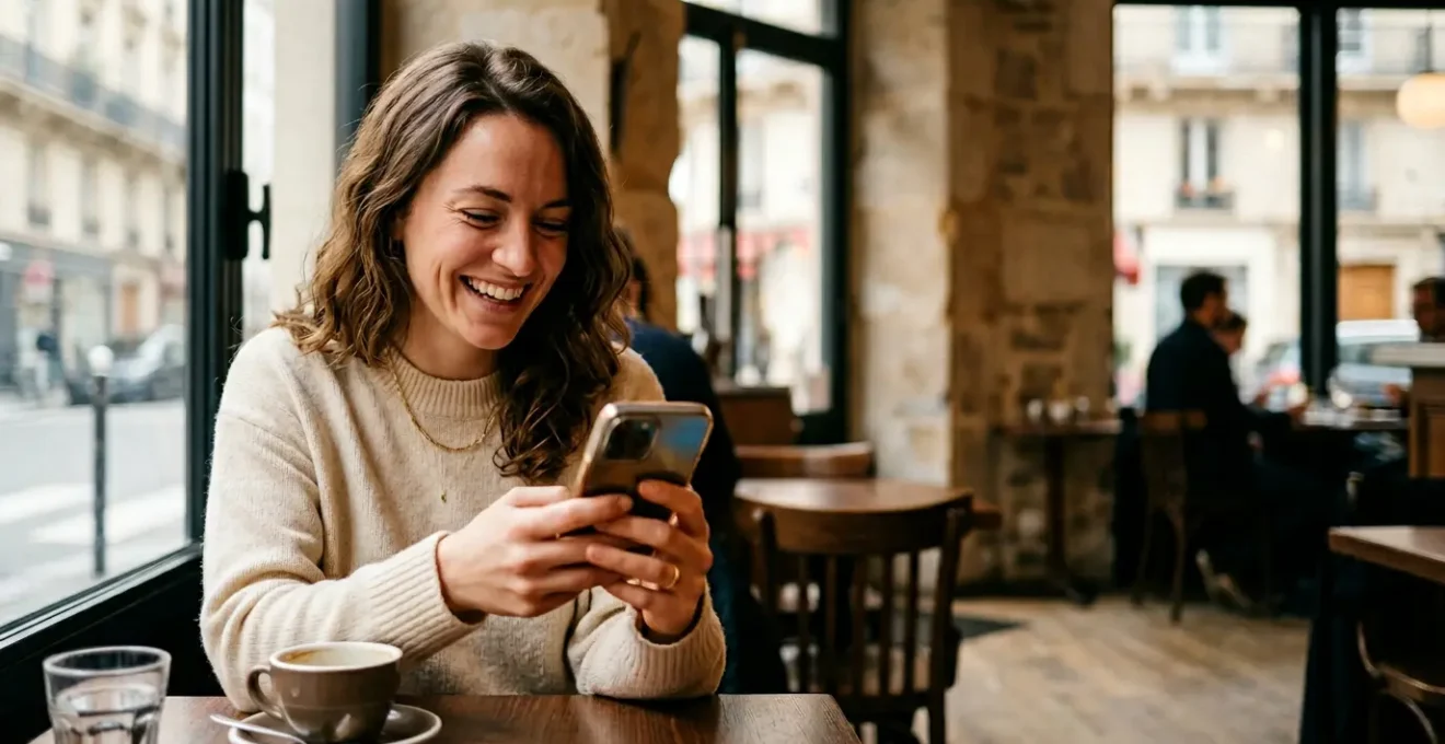 Écran de smartphone montrant une section de commentaires animée avec bulles de dialogue et réactions humoristiques