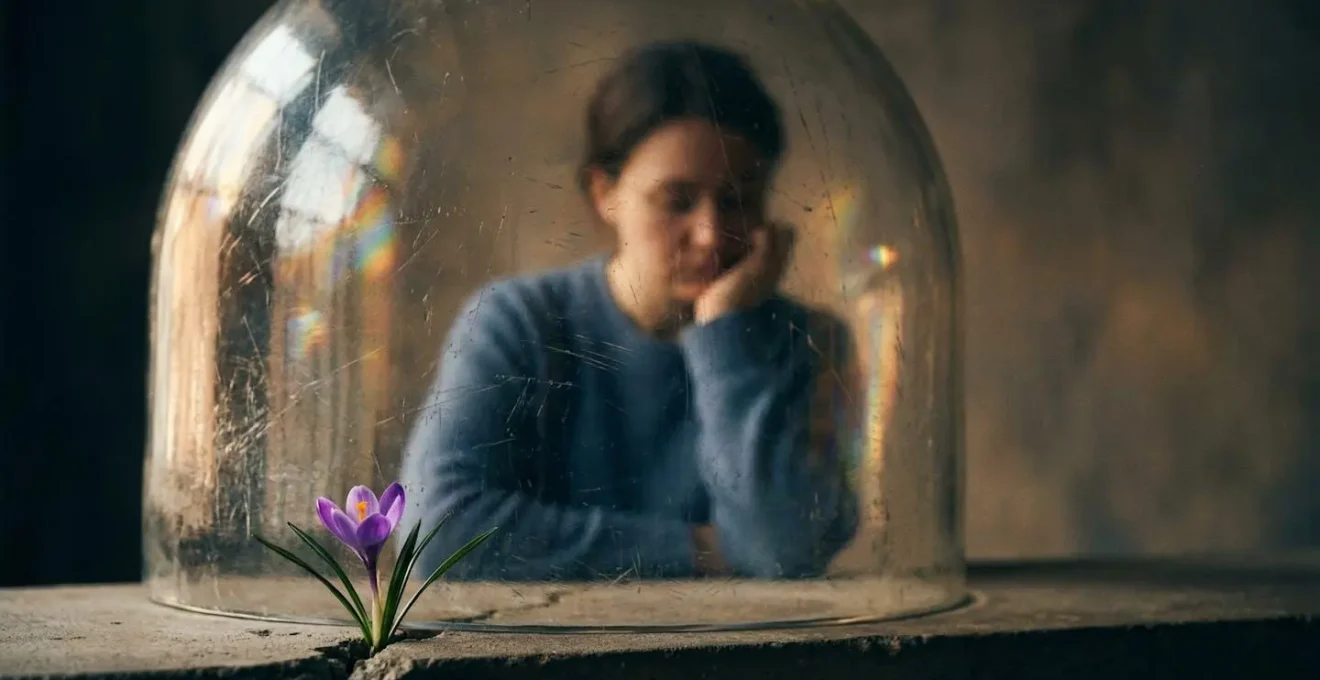 Représentation visuelle du concept d'humour comme protection psychologique face aux tensions émotionnelles