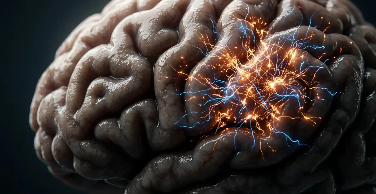 Visualisation conceptuelle des zones cérébrales activées lors du processus neuronal du rire