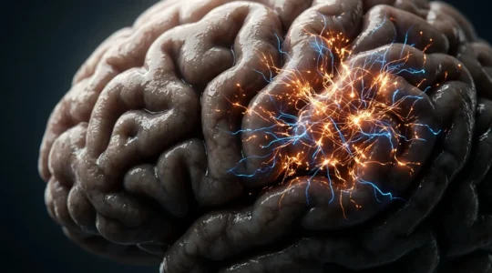 Visualisation conceptuelle des zones cérébrales activées lors du processus neuronal du rire