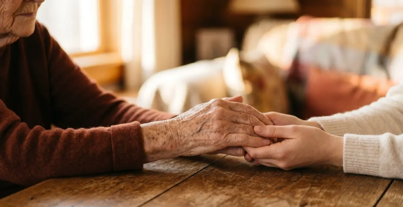 Scène évoquant la transmission générationnelle de l'humour et la complicité familiale