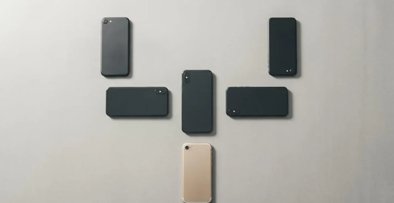 Composition minimaliste évoquant le partage viral de contenus humoristiques